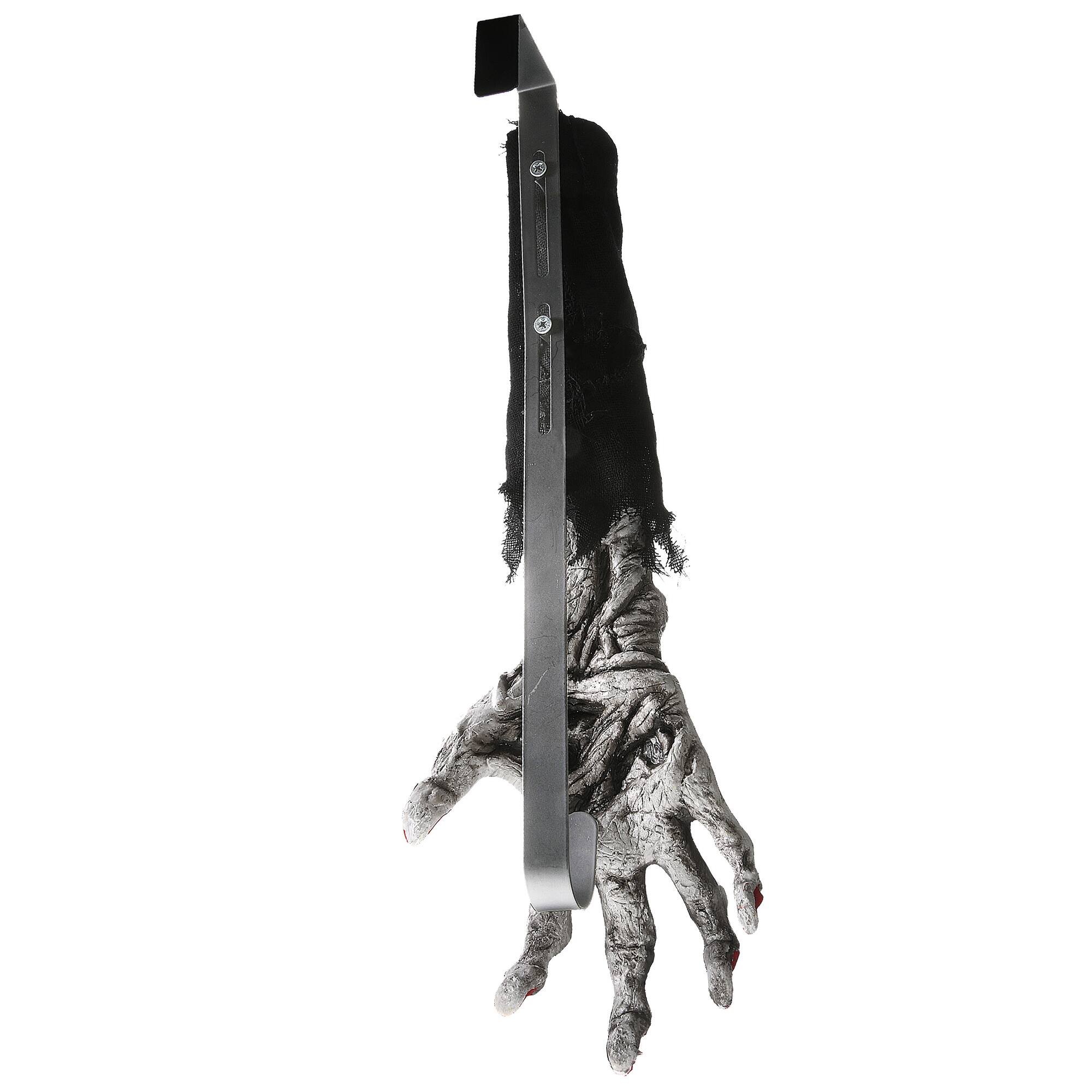 18" White Zombie Hand Wreath Hanger